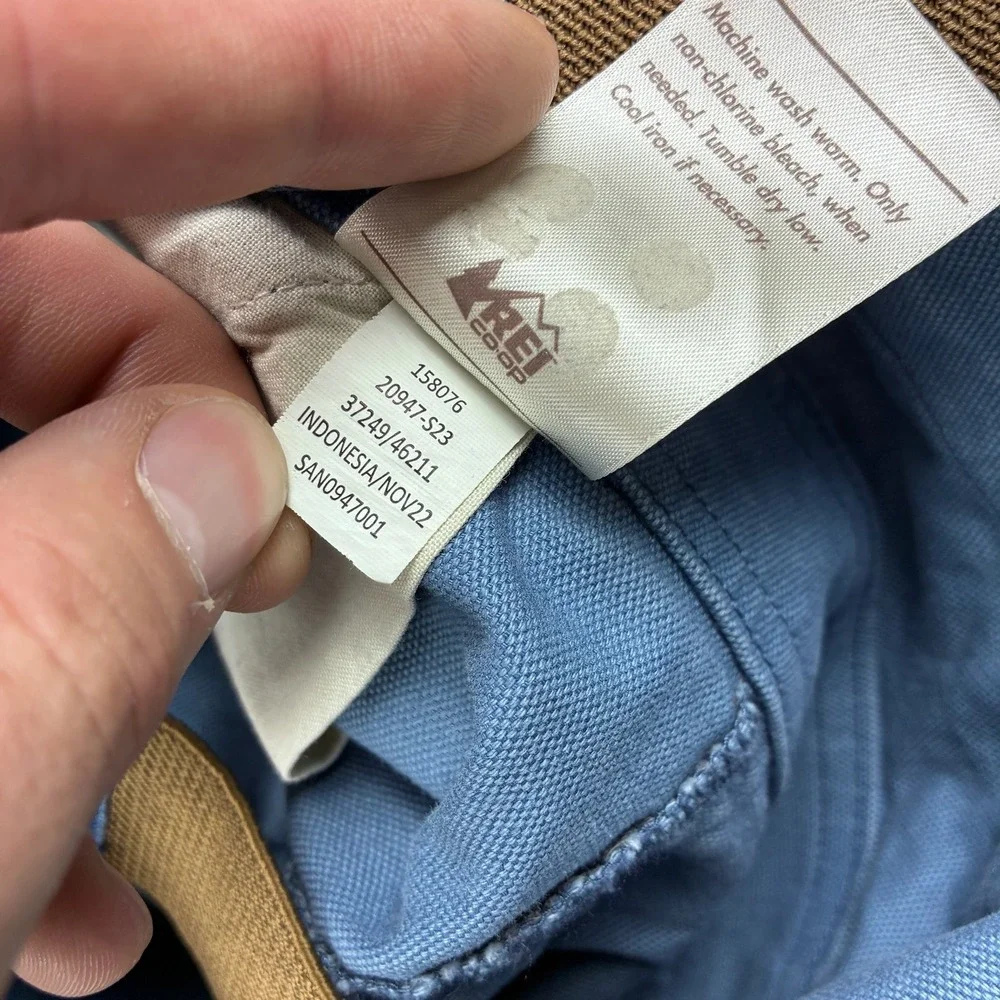 REI Co-op Trailsmith Overalls Women's 10 Petite Blue Cotton Blend 158076
